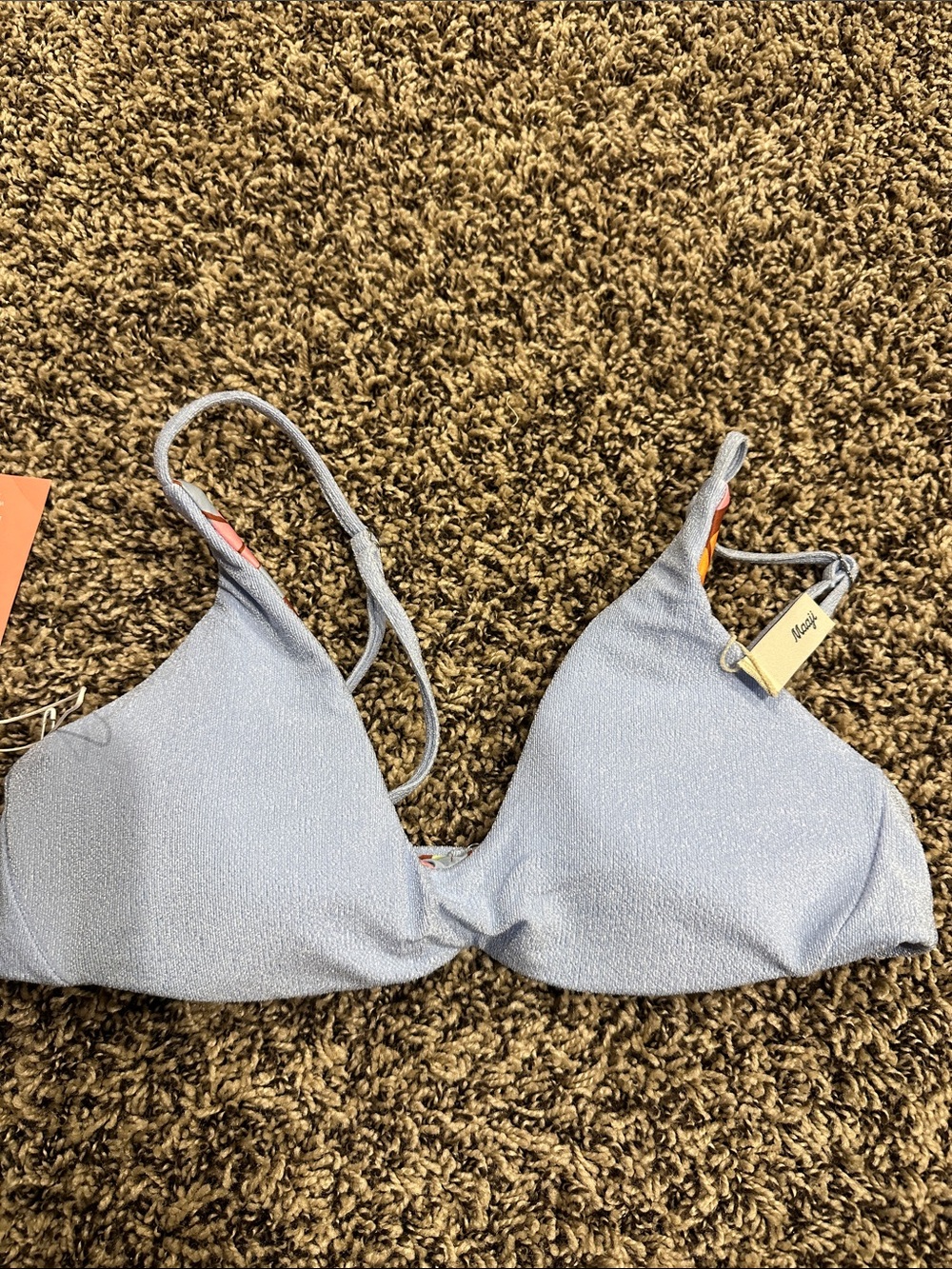 Maaji Light Blue Triangle Bikini Top